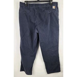 Carhartt FR 38x30 FLAME RESISTANT Navy Blue Canvas Work Pants 371-20 Mechanic